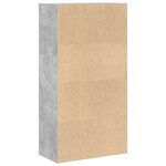 vidaXL Bibliothèque gris béton 60x30x114 cm bois d'ingénierie