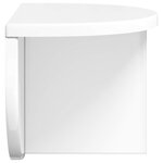 vidaXL Étagère Murale 2 Pièces Blanc brillant 38 x 19 x 19 cm