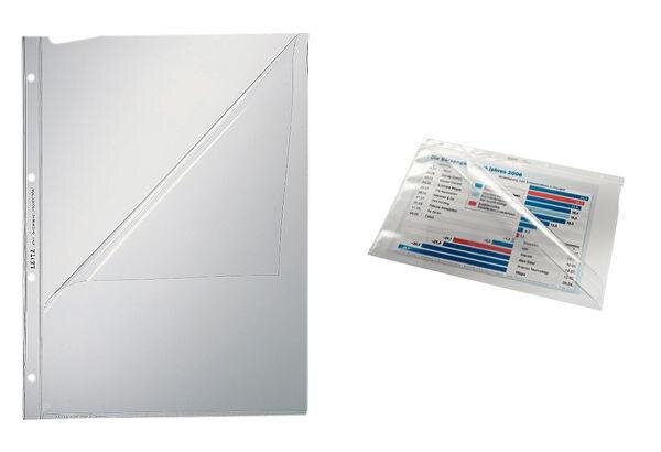 Pochettes perforées de présentation  A4  PVC  0 08 mm LEITZ