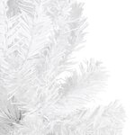 vidaXL Sapin de Noël étroit Blanc 210 cm