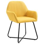 vidaXL Chaises à manger lot de 6 jaune tissu