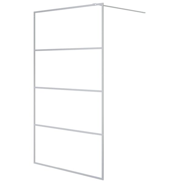 vidaXL Paroi de douche Argenté 115x195 cm Verre ESG transparent
