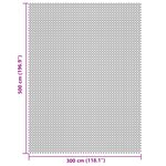 vidaXL Tapis de sol de camping crème 5x3 m