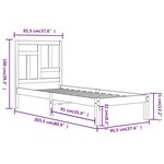vidaXL Cadre de lit sans matelas blanc 90x200 cm bois de pin massif