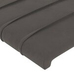 vidaXL Tête de lit avec oreilles Gris foncé 93x23x118/128 cm Velours