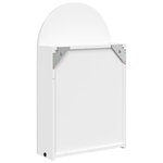 vidaXL Armoire de bain à miroir avec LED arquée blanc 42x13x70 cm