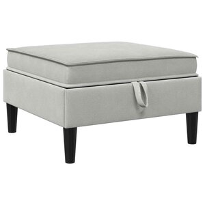 vidaXL Pouf avec Rangement Gris clair Velours
