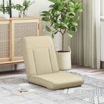 vidaXL Fauteuil de sol ajustable Crème Simili cuir