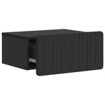 vidaXL Cabinet de chevet mural 2 Pièces Noir 49 x 34 5 x 24 cm