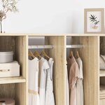 vidaXL Tige de placard 12 Pièces Argenté 764 x 15 x 29 mm