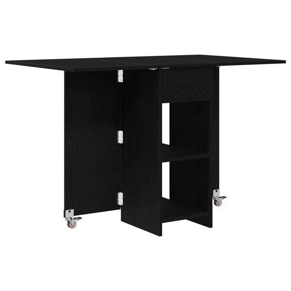 vidaXL Table à dîner 115 x 70 x 75 cm Bois d'ingénierie Chêne noir