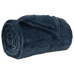 vidaXL plaid Bleu marine 220 x 240 cm 1.37 kg Polaire