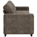 Canapé 3 places vidaXL gris foncé 180 cm en simili cuir