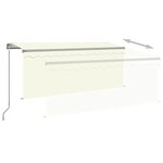 vidaXL Auvent rétractable manuel avec store et LED 3 5x2 5 m Crème