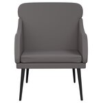 vidaXL Fauteuil Gris 63x76x80 cm Similicuir
