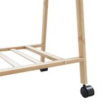 vidaXL Porte-vêtements et étagères roulettes 132x45 5x155 5cm bambou