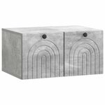 vidaXL Meuble TV mural Gris béton 59 5 x 41 x 30 cm Bois d'ingénierie