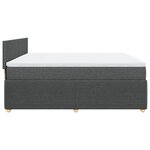 vidaXL Sommier à lattes de lit avec matelas Gris foncé 200x200cm Tissu