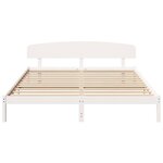 vidaXL Cadre de lit Blanc 200 x 200 cm Bois de pin massif