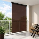 vidaXL Store enrouleur Marron 80 x 250 cm Tissu et Aluminium