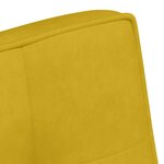 vidaXL Banc jaune 110x74x84 cm velours