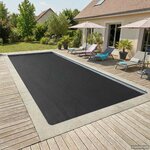 vidaXL Couverture de piscine solaire 800 x 400 cm 110 μm Carré PE Noir