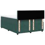 vidaXL Sommier à lattes de lit et matelas Vert foncé 160x200cm Velours