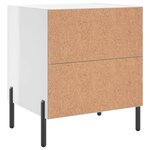 vidaXL Tables de chevet 2 Pièces blanc brillant 40x35x47 5 cm