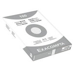 Etui de 100 Fiches BRISTOL 148x210 mm Quad 5X5 non perforées Blanc EXACOMPTA
