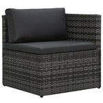 Salon de jardin meuble d'extérieur ensemble de mobilier 5 pièces avec coussins résine tressée gris 02_0016432