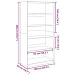 vidaXL Garde-robe chêne marron 100x50x200 cm bois d'ingénierie