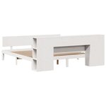 vidaXL Lit bibliothèque sans matelas blanc 200x200 cm bois pin massif