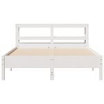 vidaXL Cadre de lit sans matelas blanc 140x200 cm bois de pin massif