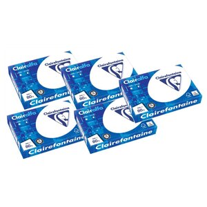 Ramette de 500 Feuilles Papier Perforé 80g A4 210x297 mm Blanc CLAIRALFA