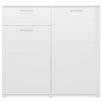 Vidaxl buffet blanc brillant 80x36x75 cm aggloméré