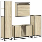 vidaXL Ensemble de meubles de salle de bain 4 Pièces chêne sonoma