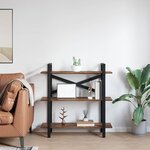vidaXL Étagère Chêne fumé 100 x 33 5 x 102 cm Bois d'ingénierie
