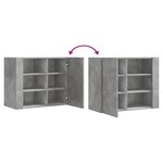 vidaXL Armoire murale gris béton 75x35x60 cm bois d'ingénierie