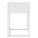 vidaXL Table de chevet Blanc 38x35x54 cm Acier