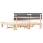 vidaXL Cadre de lit avec tête de lit rembourrée Gris clair