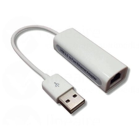 LINEAIRE PCD45 Adaptateur USB A mâle / RJ45 femelle 0m15