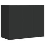 vidaXL Armoire murale noir 75x35x60 cm bois d'ingénierie