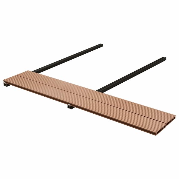 vidaXL Planche de terrasse 90 Pièces Marron WPC