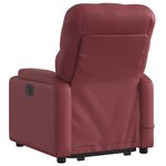 vidaXL Fauteuil inclinable de massage Rouge bordeaux Similicuir