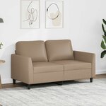 vidaXL Canapé à 2 places Cappuccino 120 cm Similicuir