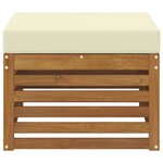 vidaXL Pouf d'Extérieur Bois d'Acacia Massif Naturel