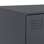 vidaXL Table basse anthracite 67x50x44 cm acier