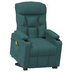 vidaXL Fauteuil de massage Vert foncé Tissu