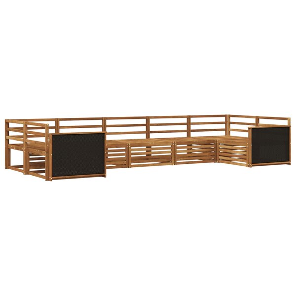 vidaXL Ensemble de canapés d'extérieur 7 Pièces Naturel