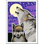 Numéro d'art - petit format - Cri du loup - Ravensburger - Kit complet de Peinture au numéro - Des 9 ans